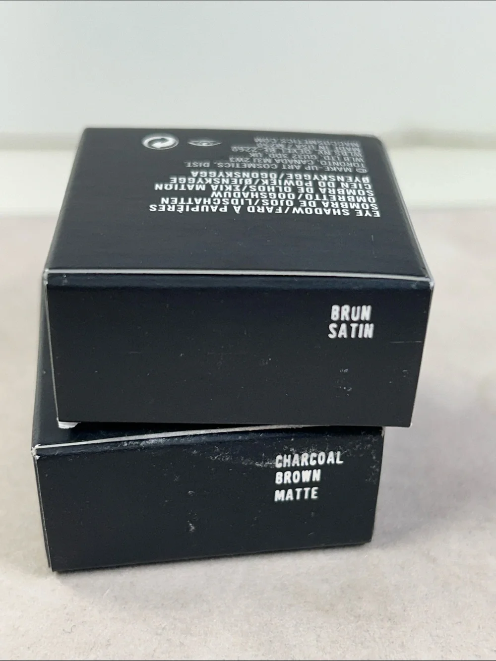 MAC Eye Shadow - Charcoal Brown Matte & Brun Satin
